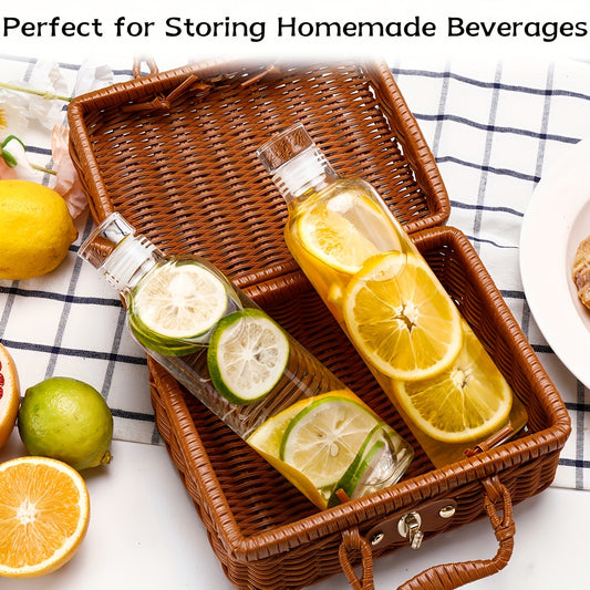 6pcs Glass Coffee Cups, Mother's Day Gift for Mom, Reusable Borosilicate Glass Water Bottles, Leakproof Glasses Suitable for Camping and Party Kitchen Accessories