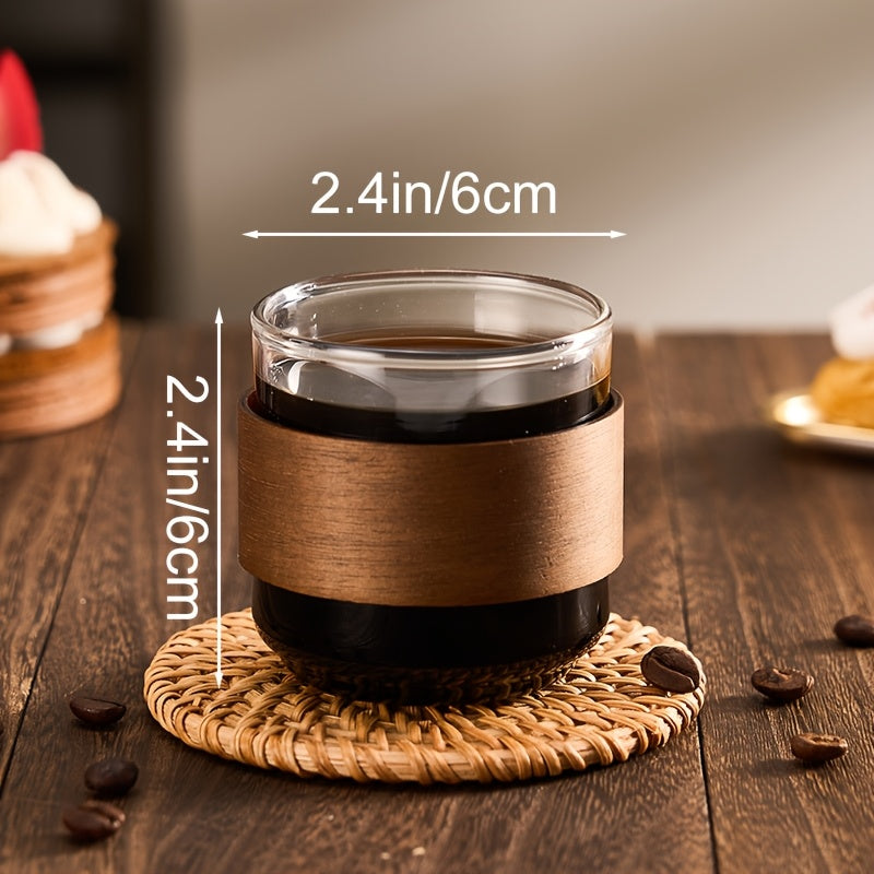 Double Layer Glass Coffee Cup, Transparent Double Layer Tea Cup. Suitable for Coffee, Latte, Milk Tea, Hot And Cold Drinks. Perfect for Easter, Christmas, Family Gatherings And Birthday Parties