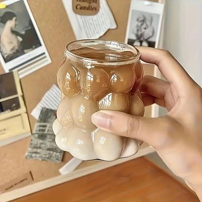 4, 350ml\u002F12oz Grape Patterned Glass Cups, Heat-resistant Borosilicate Glass Water Cups, Morning Coffee Cups, Drinking Cups, Summer And Winter Drinks - Christmas Gifts - Valentine'S Day Gifts