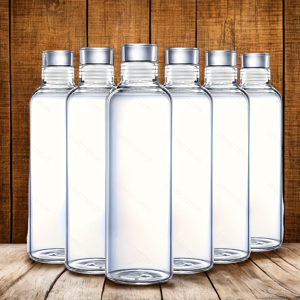 6pcs Glass Coffee Cups, Mother's Day Gift for Mom, Reusable Borosilicate Glass Water Bottles, Leakproof Glasses Suitable for Camping and Party Kitchen Accessories