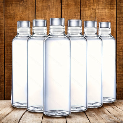 6pcs Glass Coffee Cups, Mother's Day Gift for Mom, Reusable Borosilicate Glass Water Bottles, Leakproof Glasses Suitable for Camping and Party Kitchen Accessories