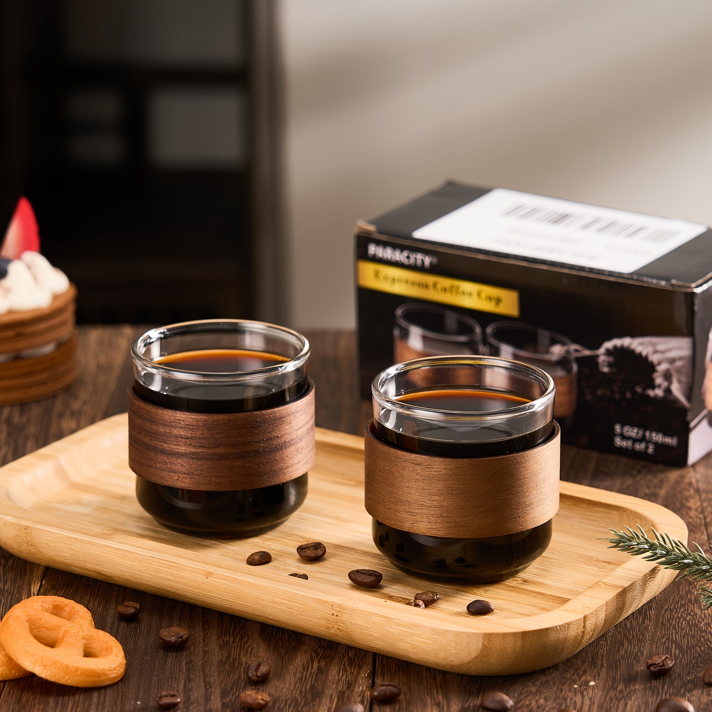 Double Layer Glass Coffee Cup, Transparent Double Layer Tea Cup. Suitable for Coffee, Latte, Milk Tea, Hot And Cold Drinks. Perfect for Easter, Christmas, Family Gatherings And Birthday Parties