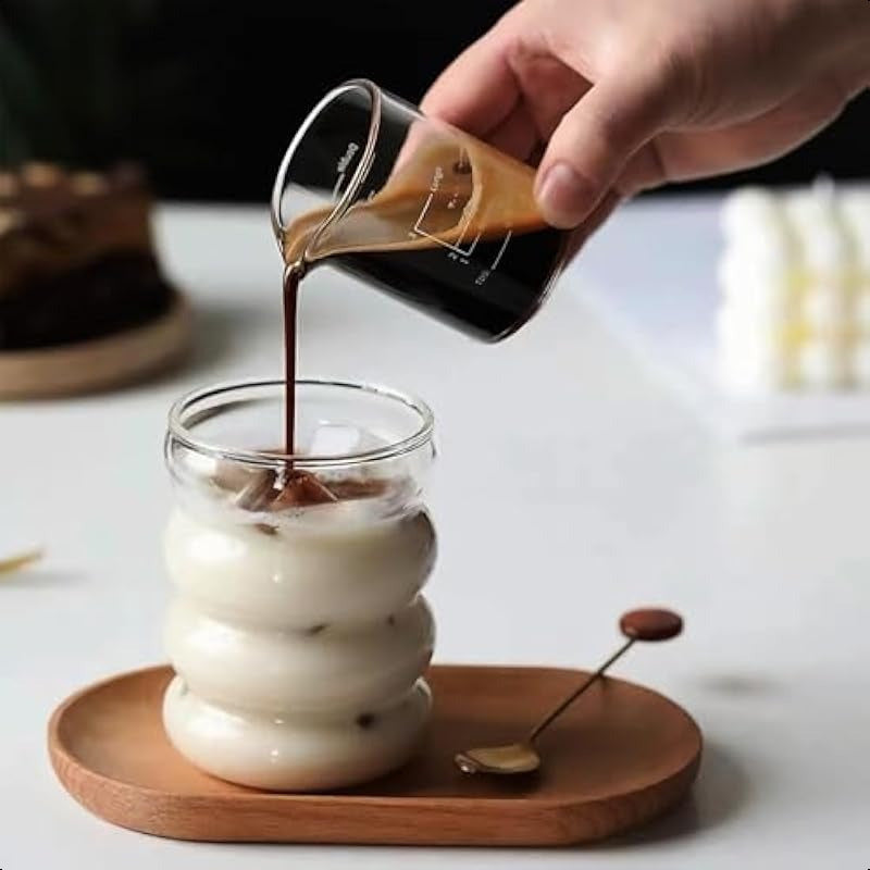 2pcs Drinking Glasses with Glass Straw 14oz Glassware SetCocktail Glasses Iced Coffee Glasses Beer Glasses Ideal for Water Soda Tea Gift with Cleaning Brushe