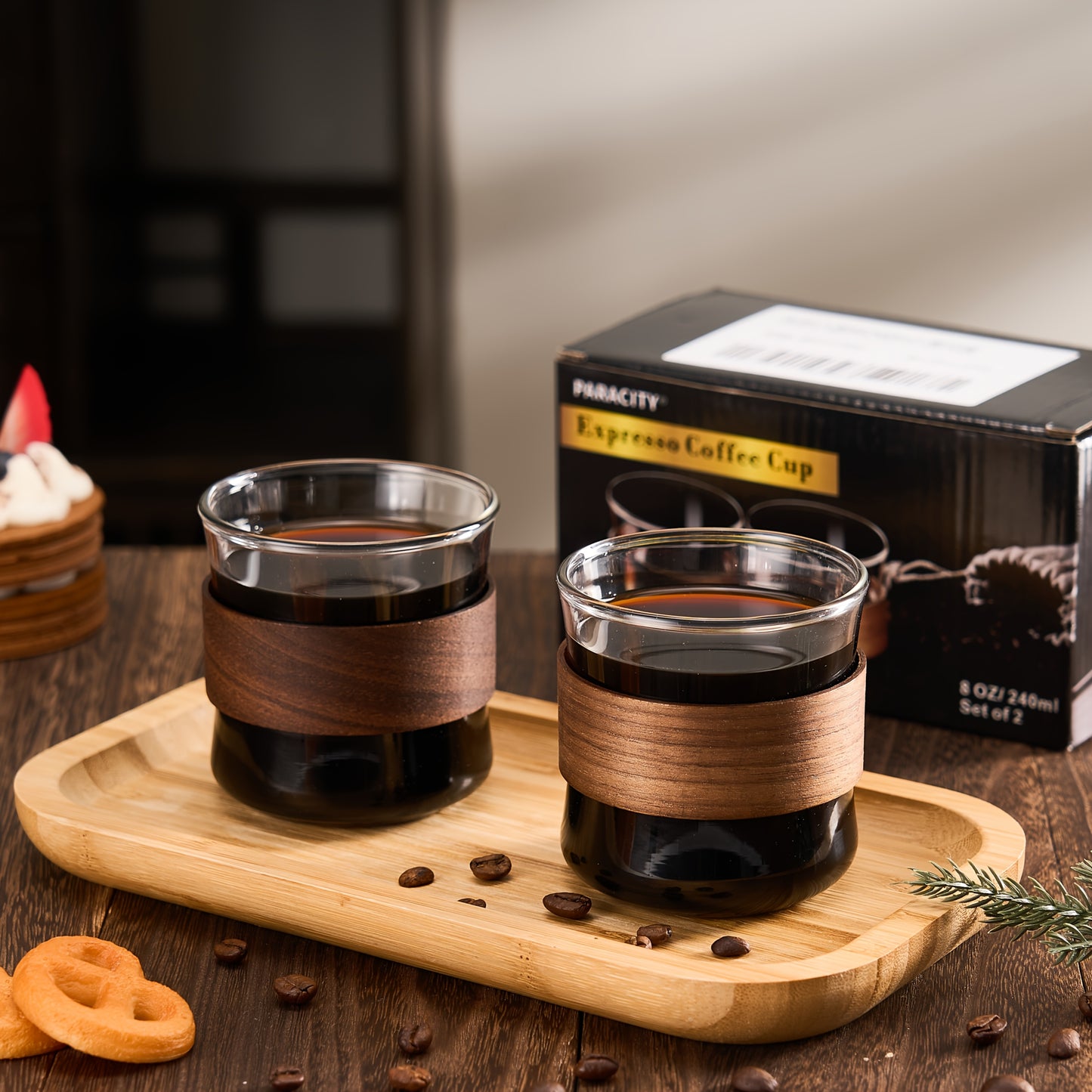 Double Layer Glass Coffee Cup, Transparent Double Layer Tea Cup. Suitable for Coffee, Latte, Milk Tea, Hot And Cold Drinks. Perfect for Easter, Christmas, Family Gatherings And Birthday Parties